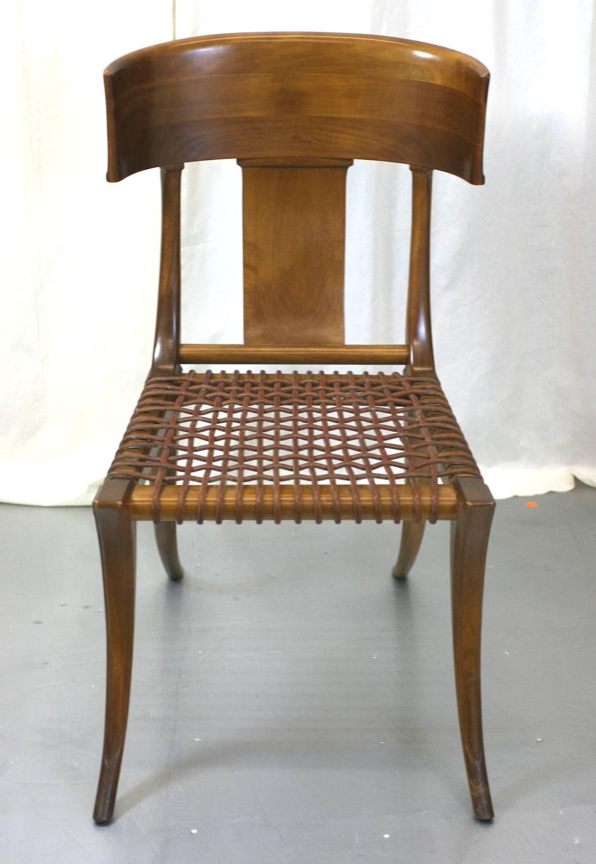 T.H. Robsjohn-Gibbings Klismos Chairs by Saridis, Athens In Excellent Condition For Sale In Riverdale, NY