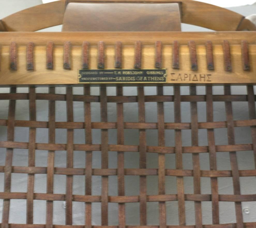 Leather T.H. Robsjohn-Gibbings Klismos Chairs by Saridis, Athens For Sale
