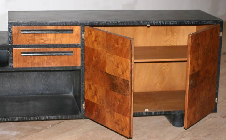 Art Deco Limed and Exotic Wood Bar/Sideboard In Excellent Condition For Sale In Riverdale, NY