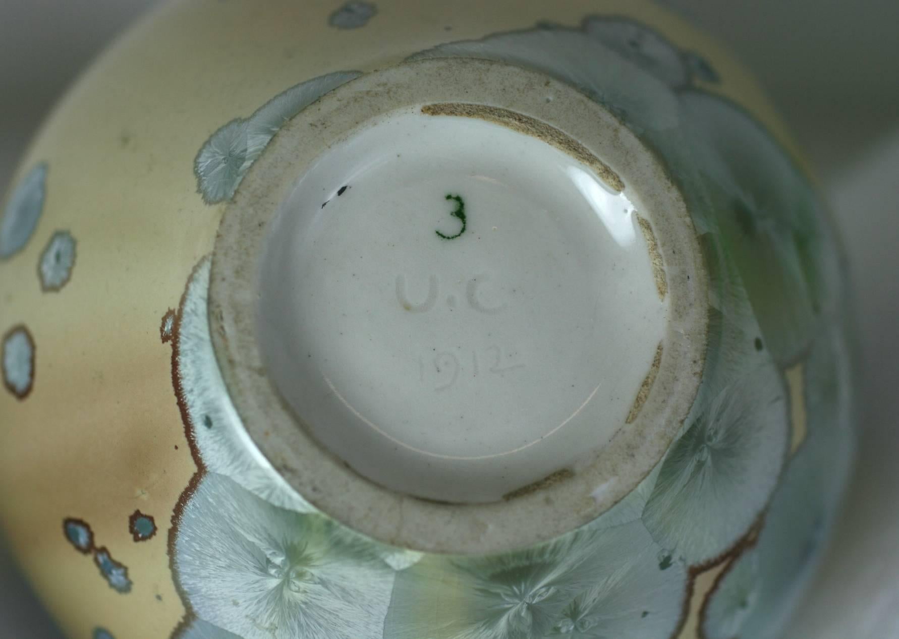 Early 20th Century Elegant Crystalline Glaze Porcelain Vase, University City, Taxile Doat For Sale