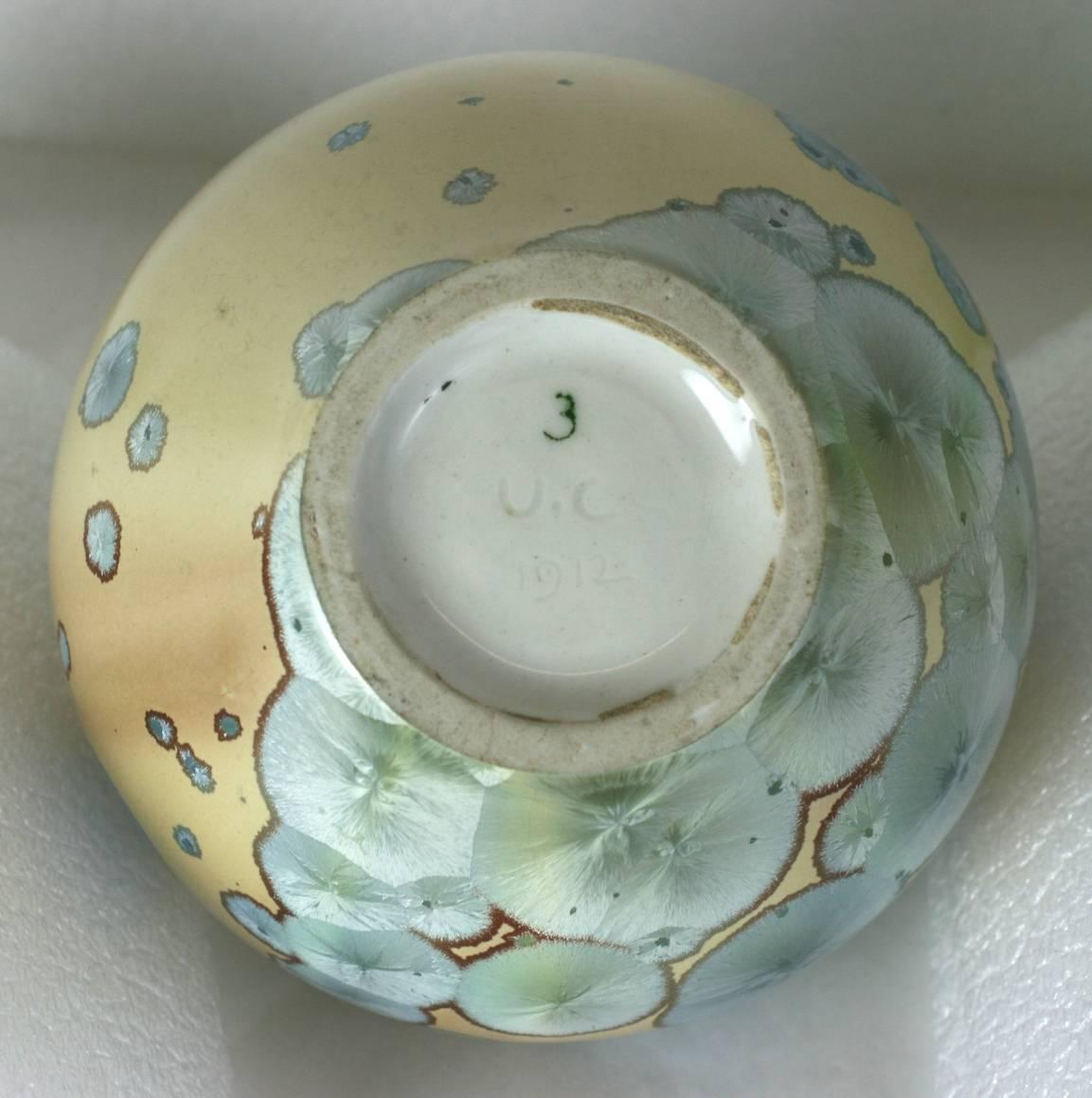 Elegant Crystalline Glaze Porcelain Vase, University City, Taxile Doat In Excellent Condition For Sale In Riverdale, NY