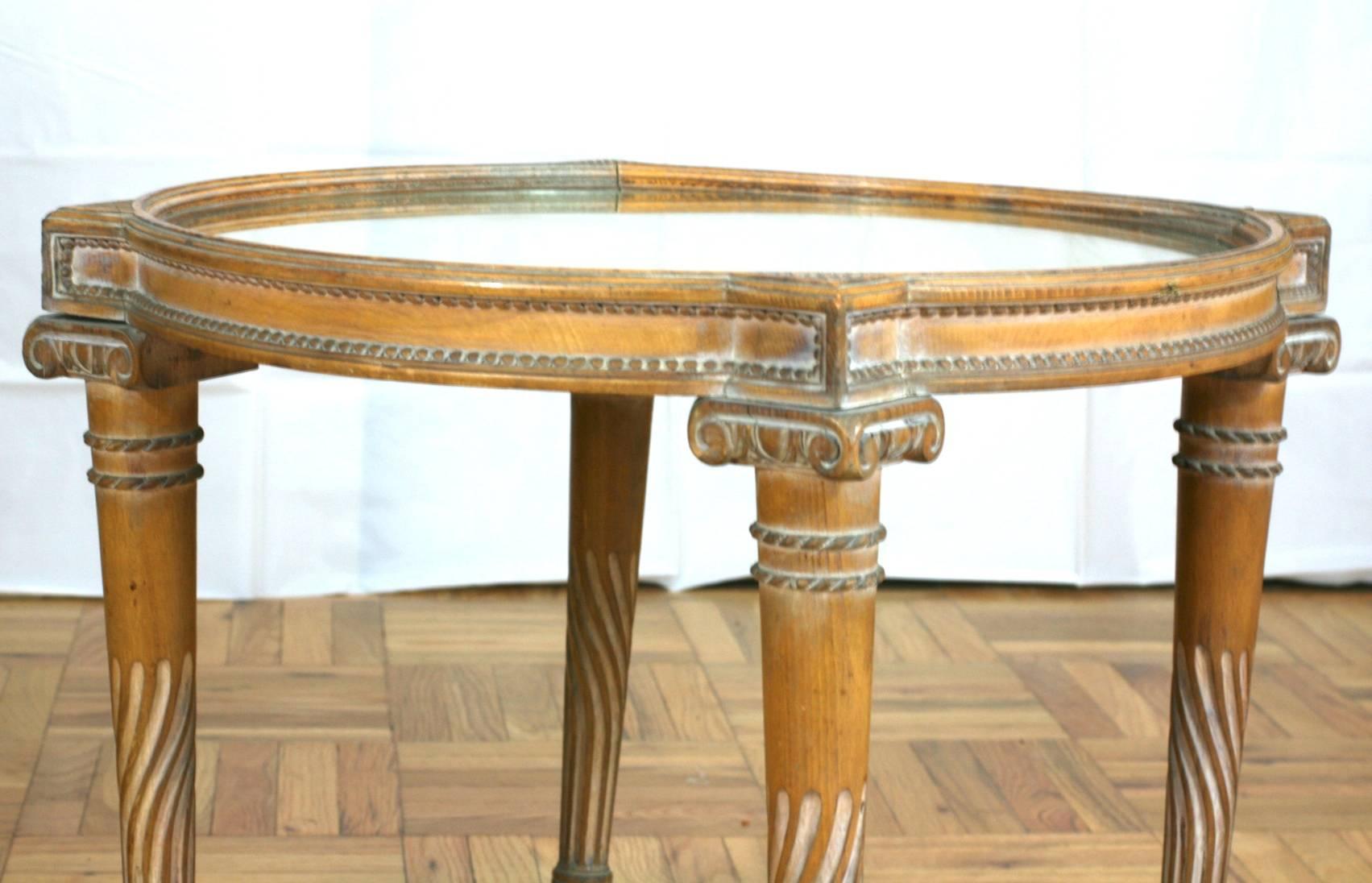 North American Neoclassical Revival Mirrored Table For Sale