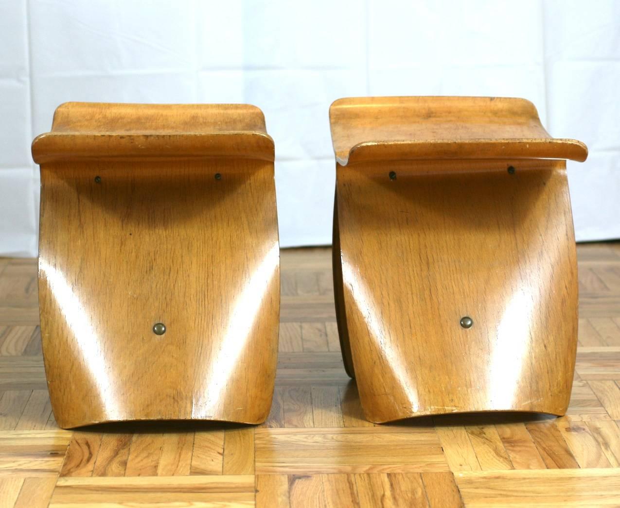 Pair of Sori Yanagi Butterfly Stools In Good Condition In Riverdale, NY