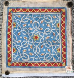 Leinen-Canvas-Kissen mit Nadelspitze von Lou Gartner