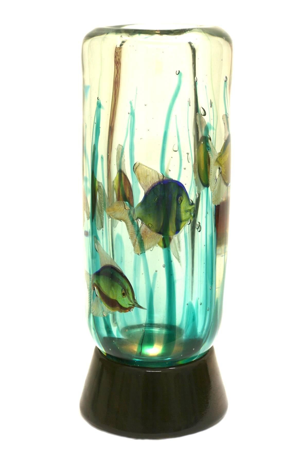 Alfredo Barbini Aquarium Vase with Light Base, Pauly & Co 1