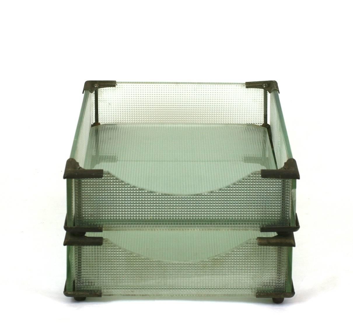 Art Deco Glass Letter Holders In Good Condition In Riverdale, NY