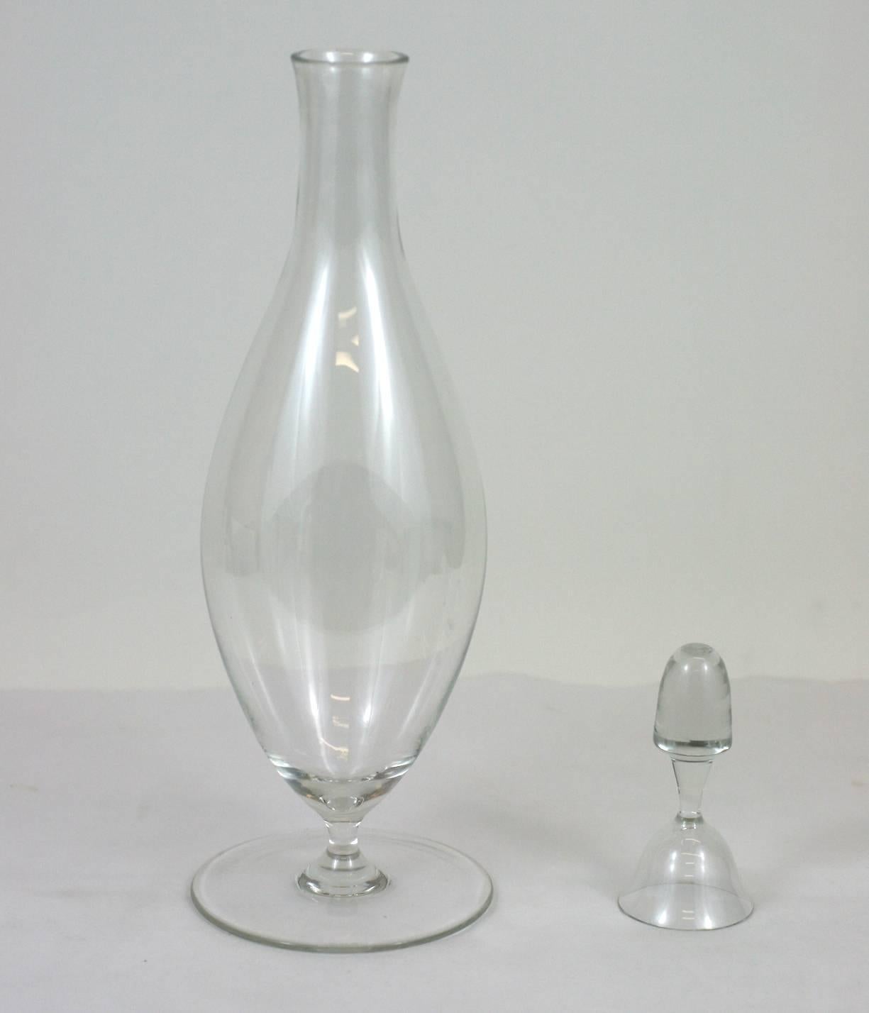 Joseff Hoffmann iconic decanter with drinking glass stopper for the Weiner Werkstatte. From the Patrician series by Lobmeyr. 1920's Austria. 10