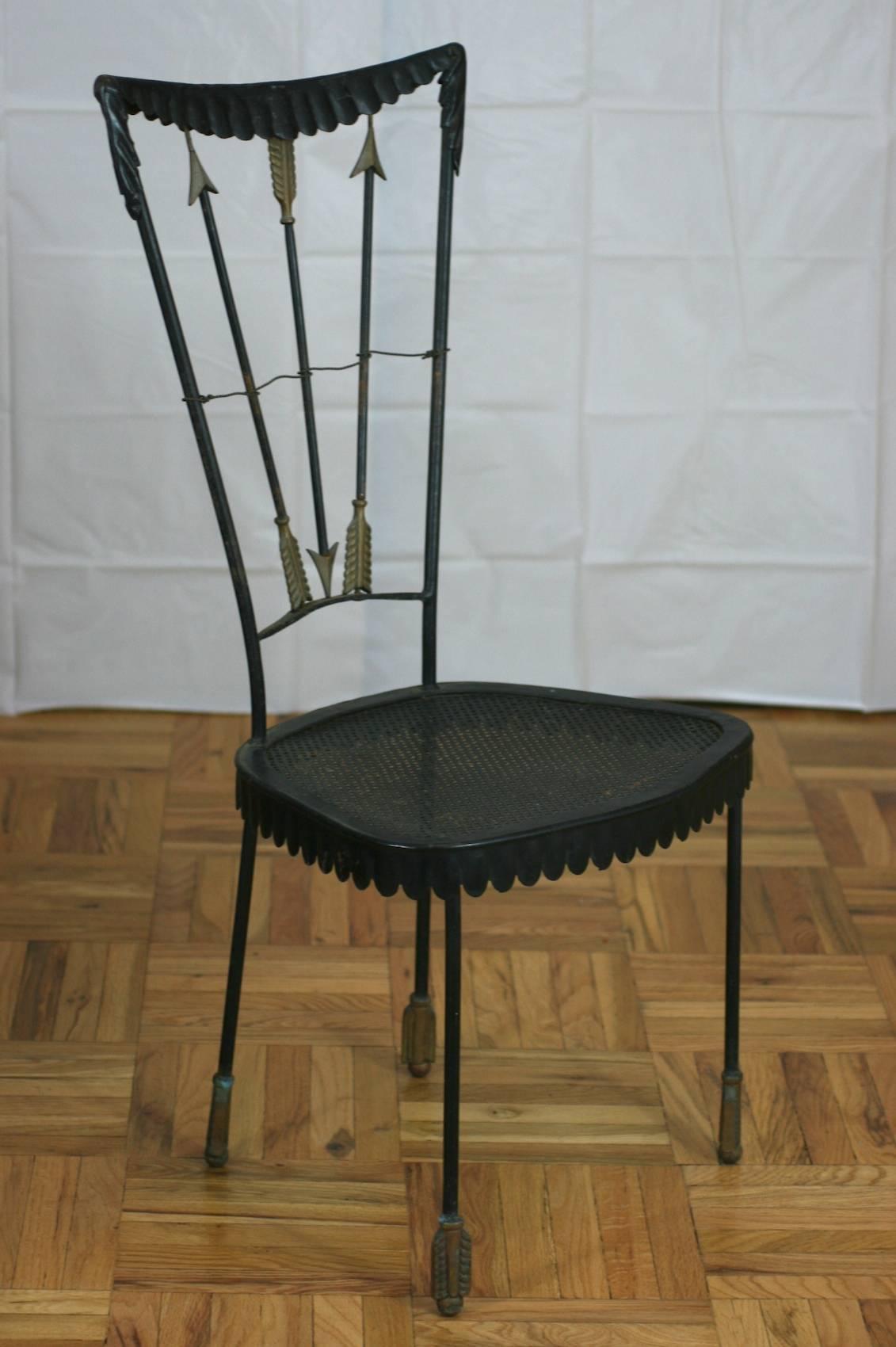 Neoclassical Revival Tomaso Buzzi Surrealist Arrow Motif Chair