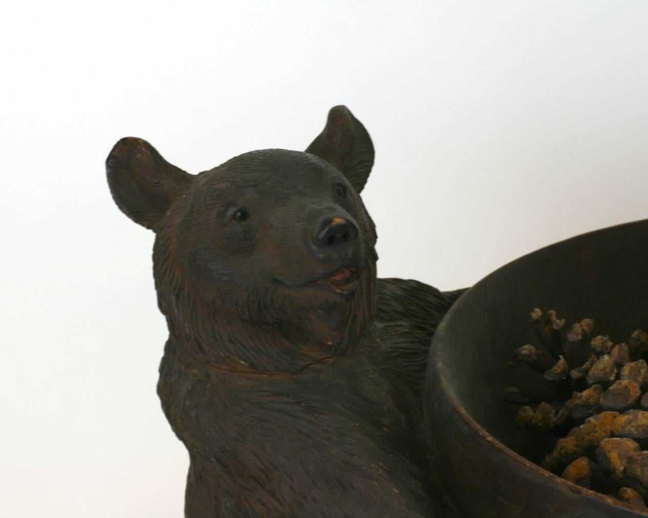 Charming Black Forest Bear Centerpiece In Excellent Condition In Riverdale, NY