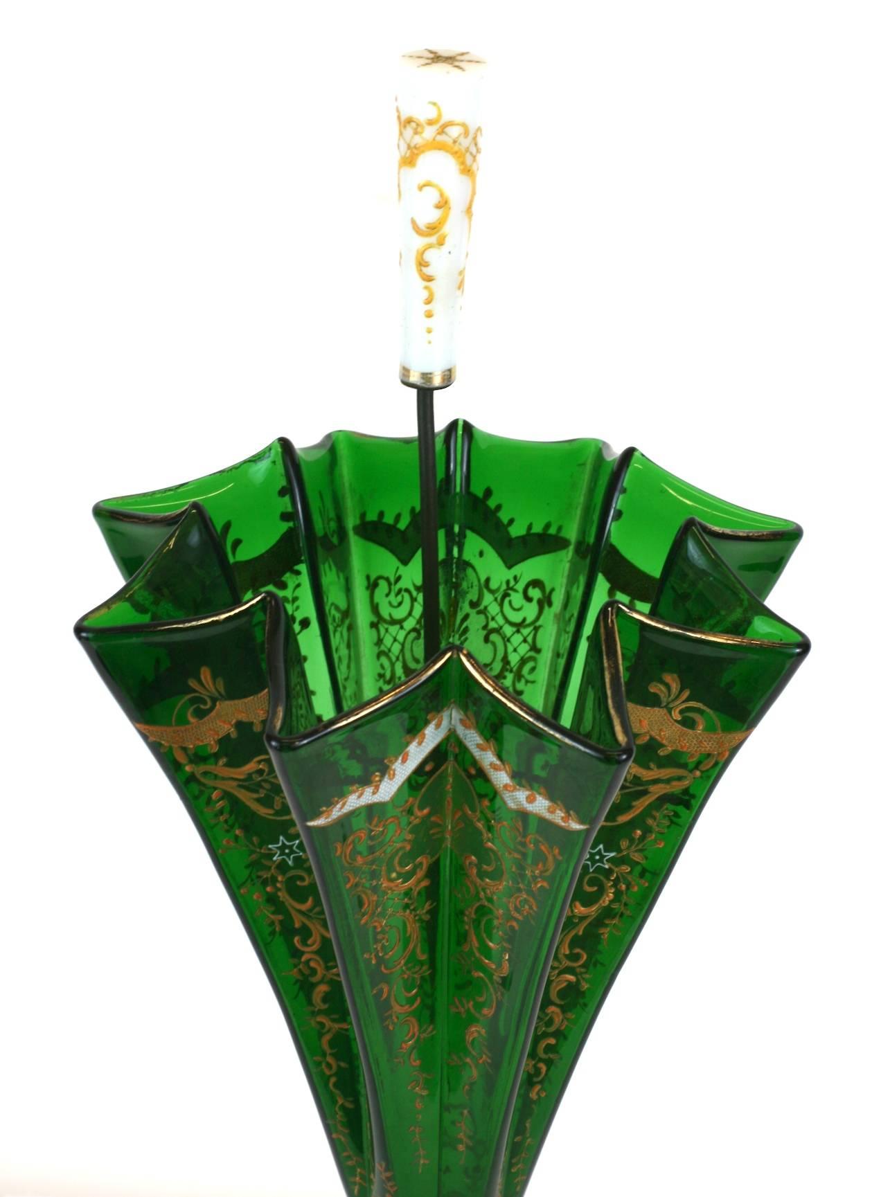 Metal Charming Victorian Figural Umbrella Vase For Sale
