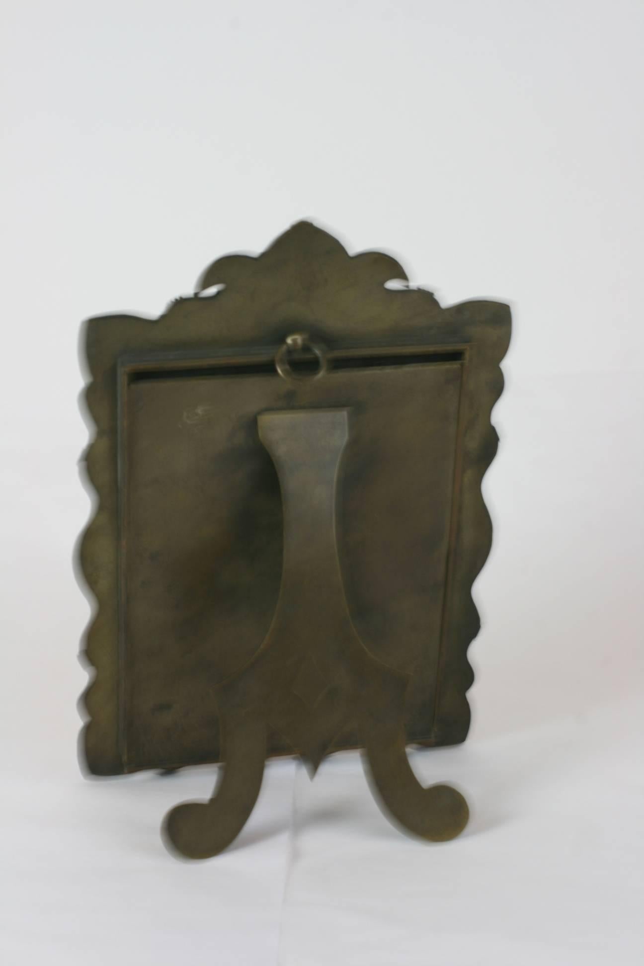 French Enamel Bronze Frame In Excellent Condition For Sale In Riverdale, NY