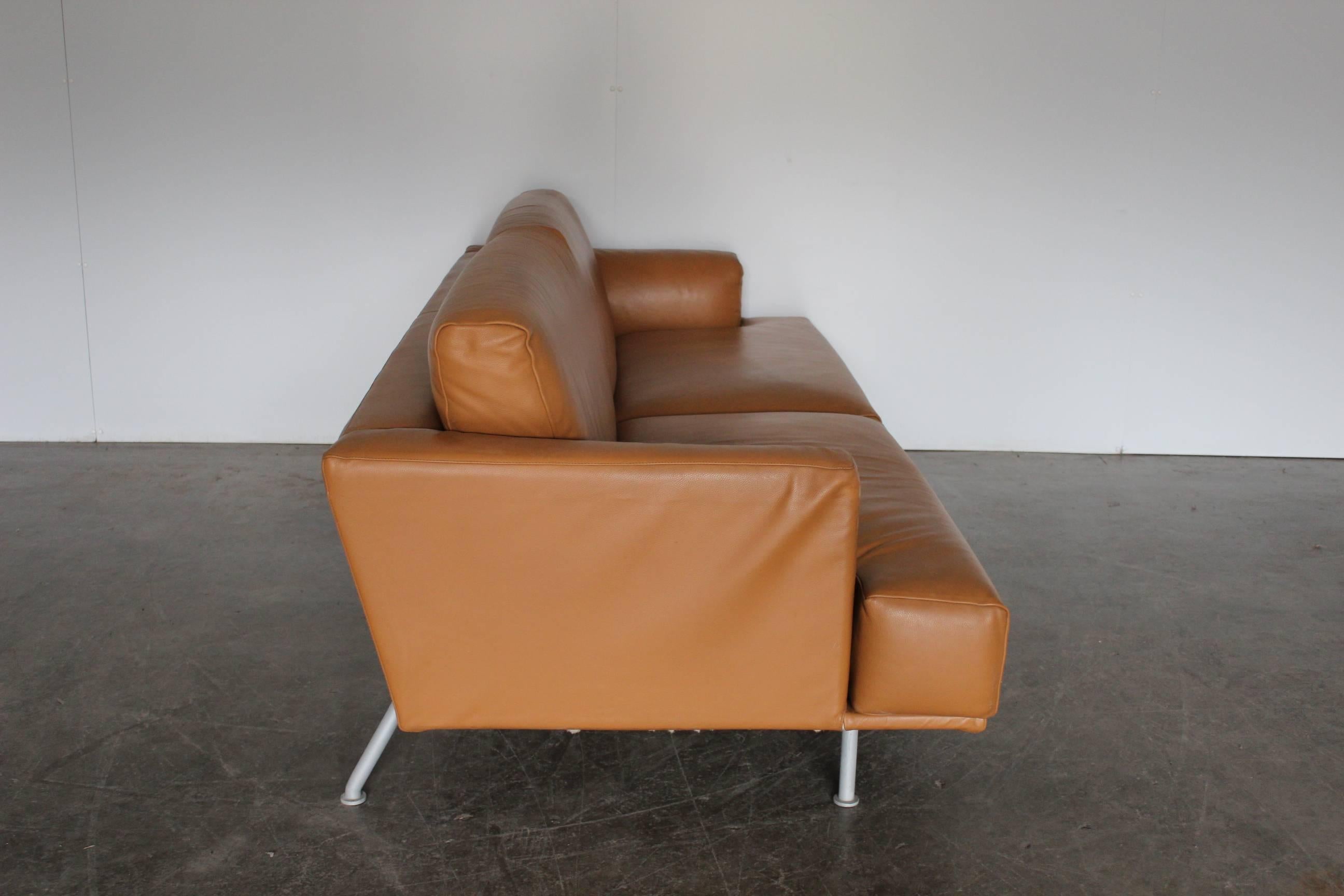 Moderne Canapé à assise Cassina 253 Nest en cuir beige Pelle Naturale de Lissoni