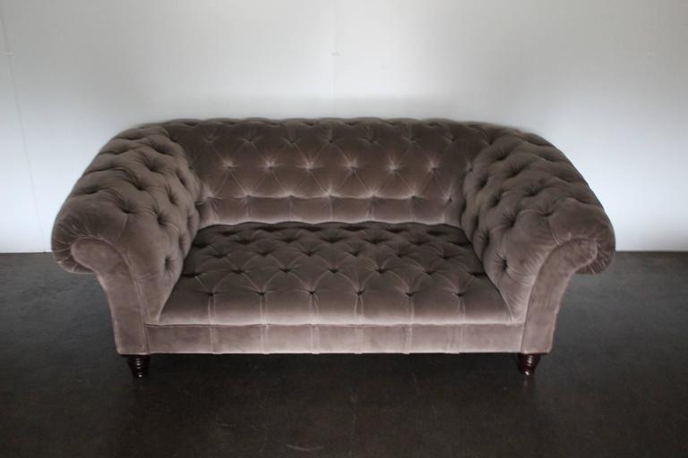 George Smith "Early Victorian Chesterfield" Sofa in Mink Brown Italian ...