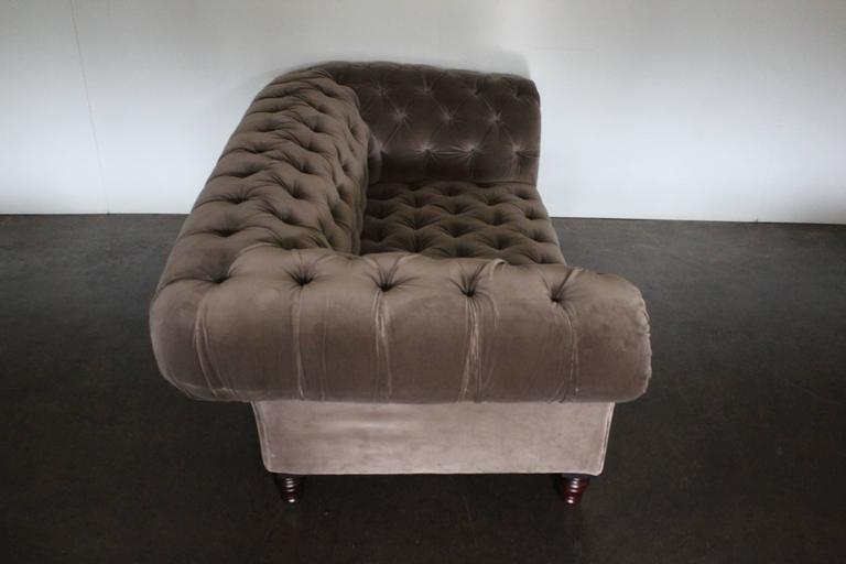 George Smith "Early Victorian Chesterfield" Sofa in Mink Brown Italian ...