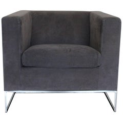 Fauteuil "Klee" de Minotti en alcantara gris