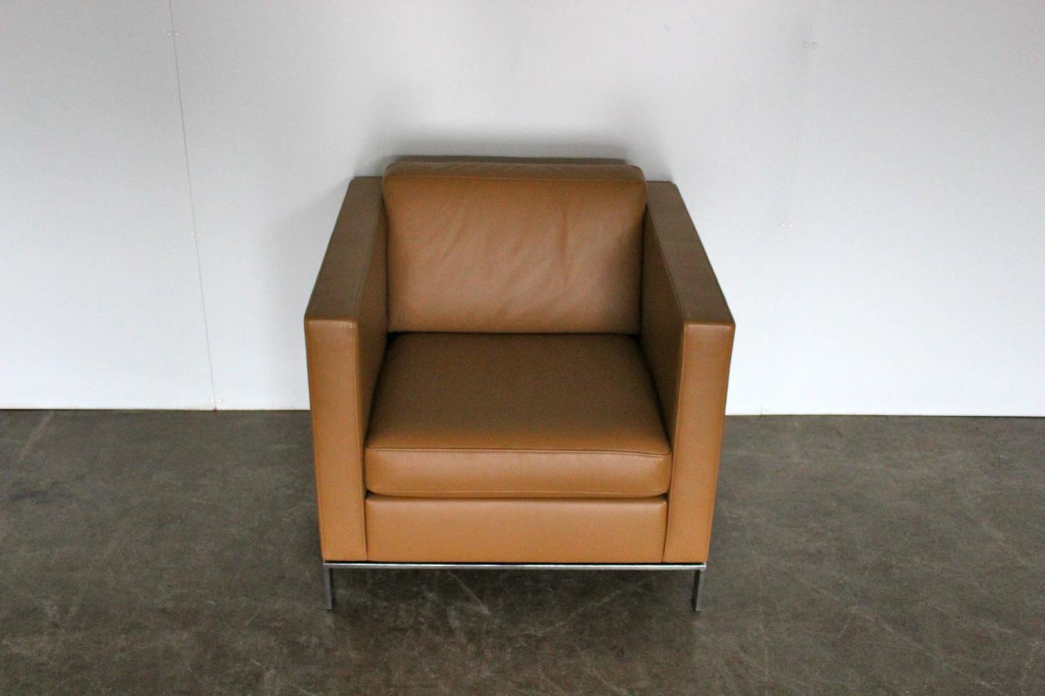 Walter Knoll "Foster 500.10" Armchair in PaleTan Leather by Sir Norman