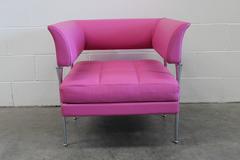 Poltrona Frau "Hydra Enif" Sessel in Rosa "Pelle" Leder von Luca Scacchetti