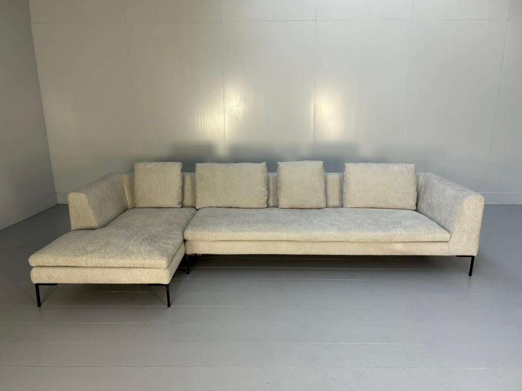 On offer on this occasion is an iconic “Charles” Sectional L-Shape Sofa (consisting of a CH228S section and a CH156S section) from the “Maxalto” range of seating from the world renown Italian furniture house of B&B Italia.
 
As you will no doubt be