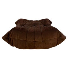 Used Ligne Roset "Togo" Footstool Ottoman - In Brown Alcantara