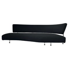 Edra "Shark" Sofa Chaise - In Jet Black Wool