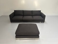 Hannes Wettstein for Molteni & C Reversi D260A Sofa and Ottoman in Black Linen