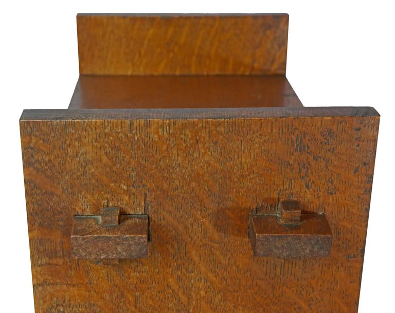 Early 20th Century Arts And Crafts Mission Style Oak Bookshelf Side Early 20th Century Arts And Crafts Mission Style Oak Bookshelf Side Table With Pegged