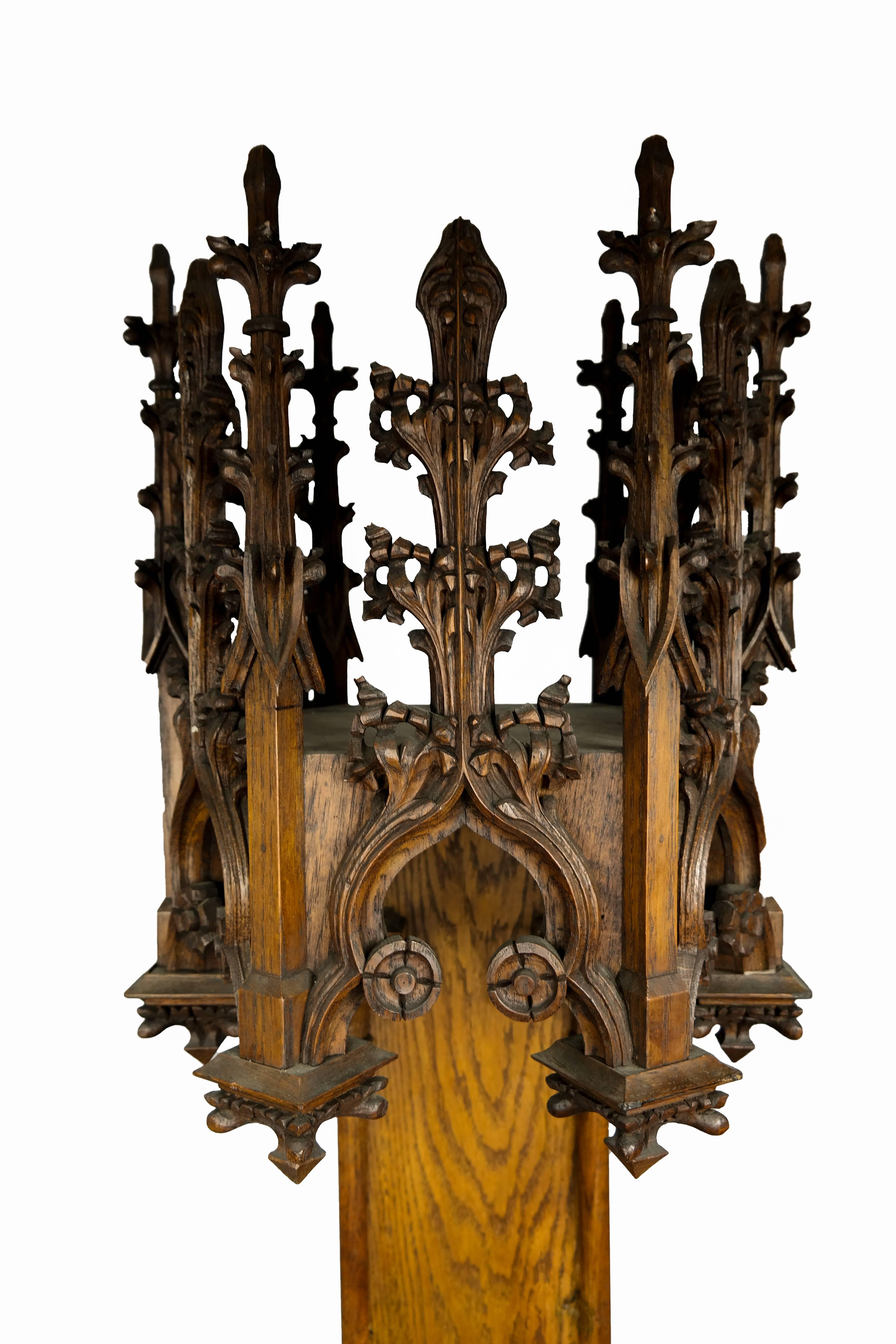Gothic Revival Pair of French Statue Niches, circa 1875