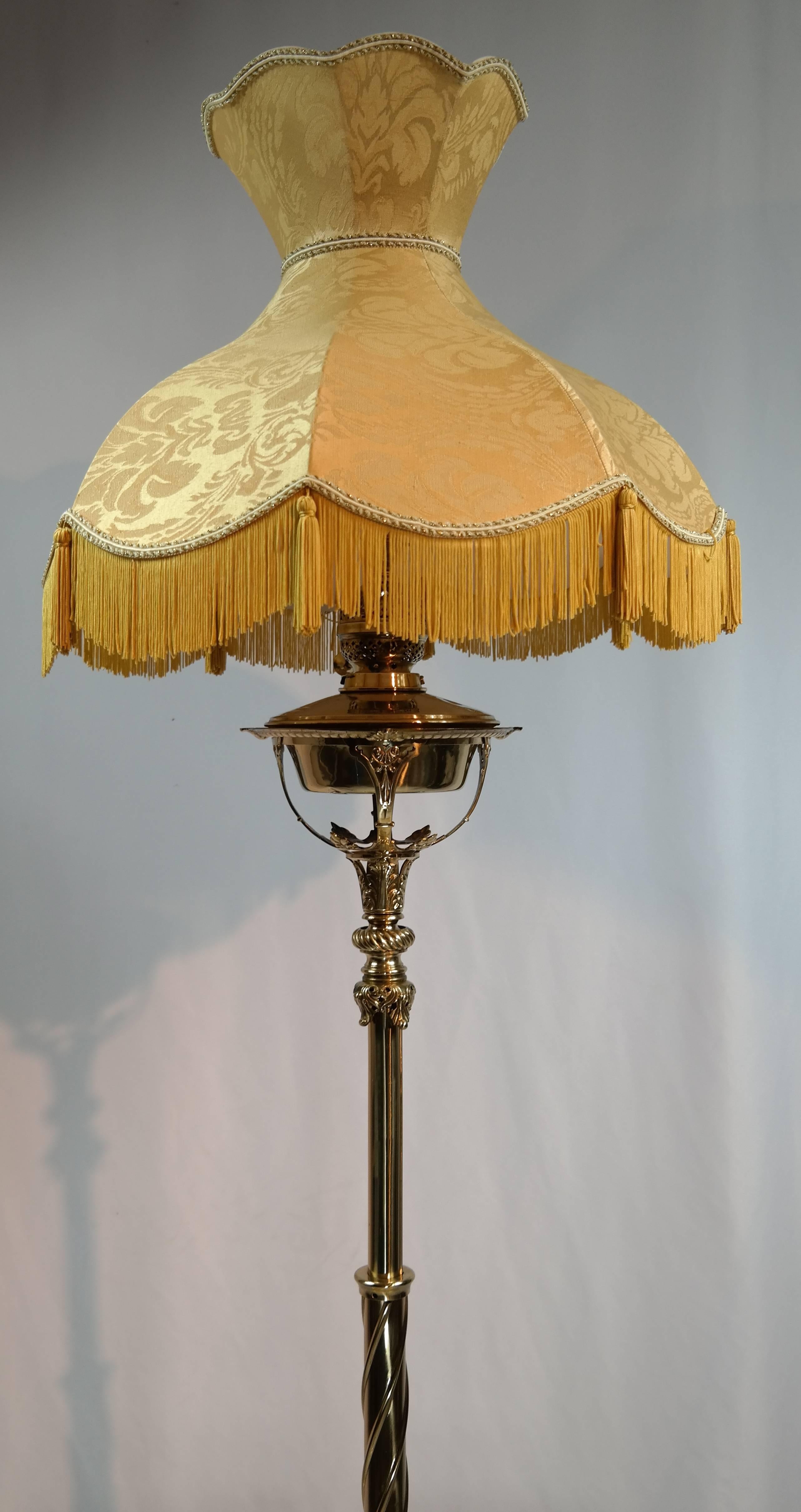 Brass Floor Lamp with Onyx Top 2