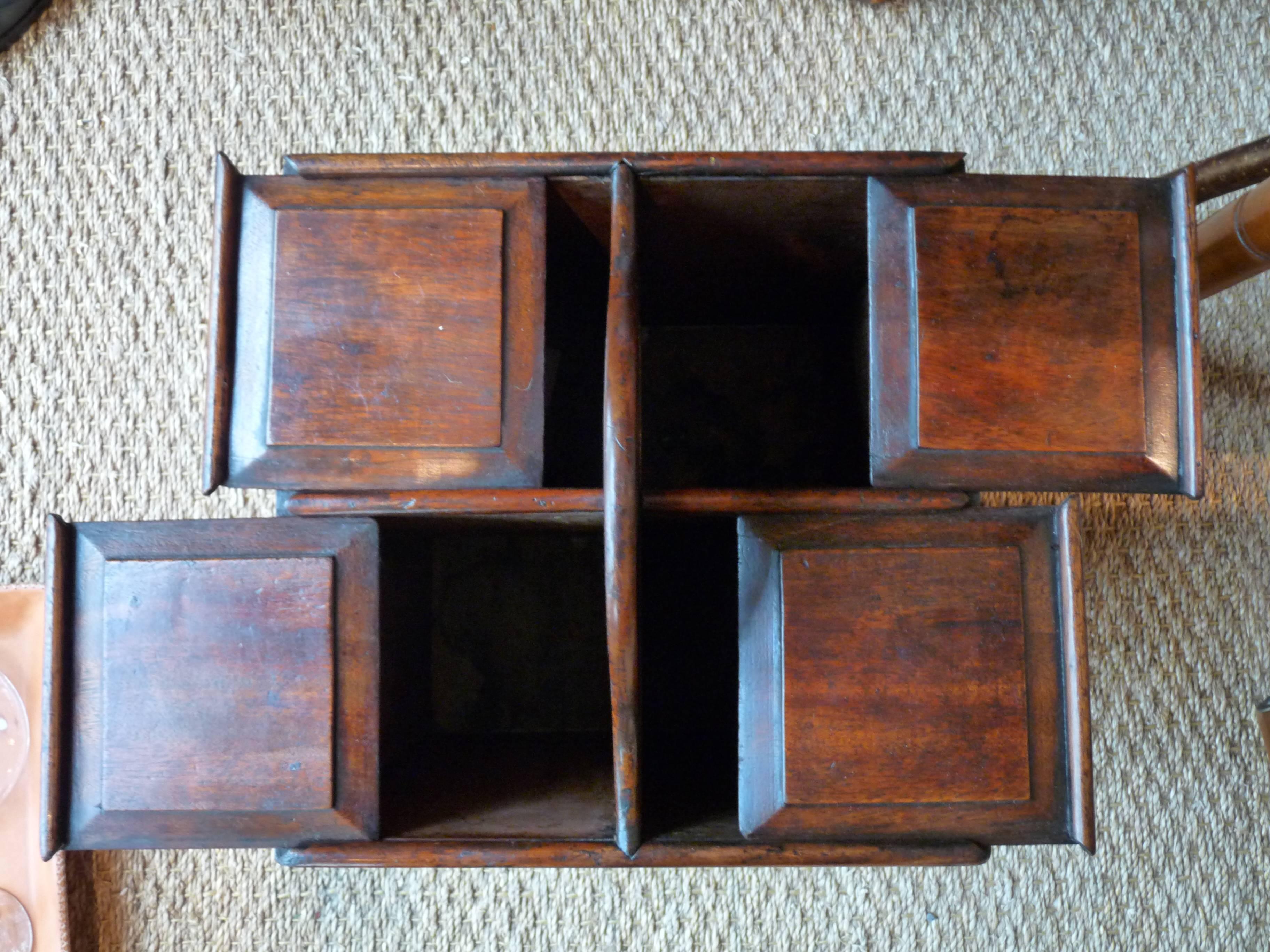British Colonial Mahogany Wine Carrier For Sale