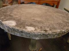 Faux Bois Garden Table with Iron Base