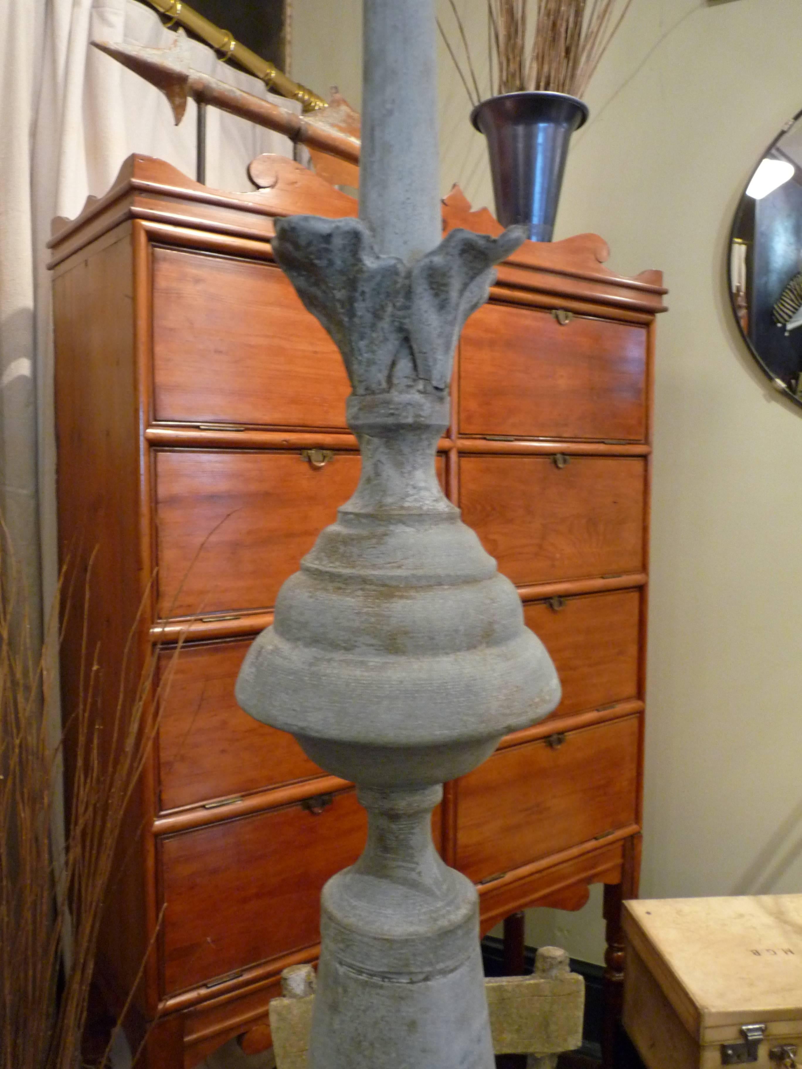 French Zinc Architectural Finial For Sale