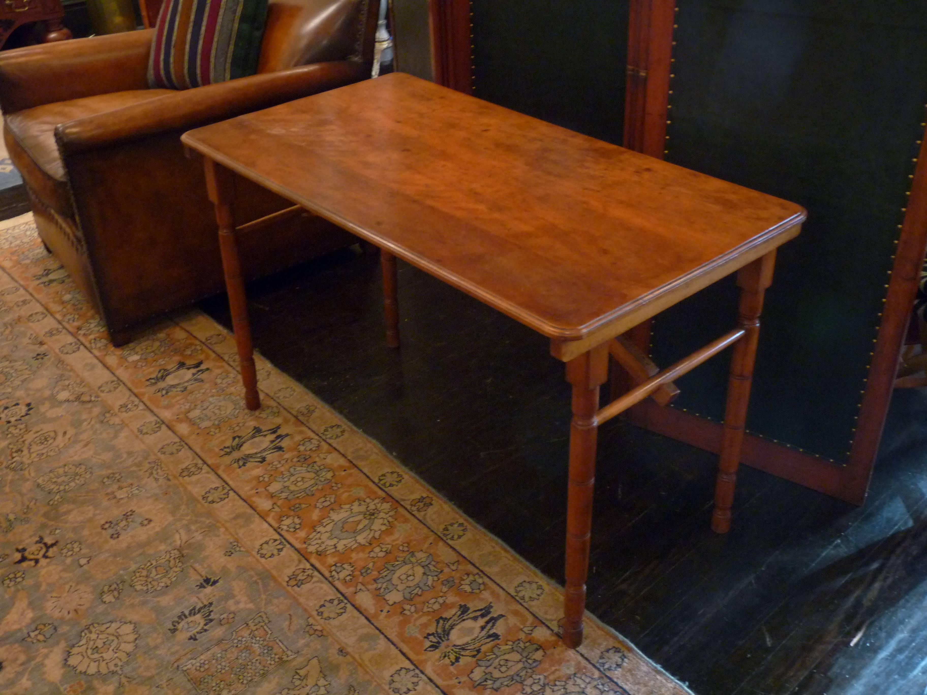 English Mahogany Folding Campaign Table For Sale