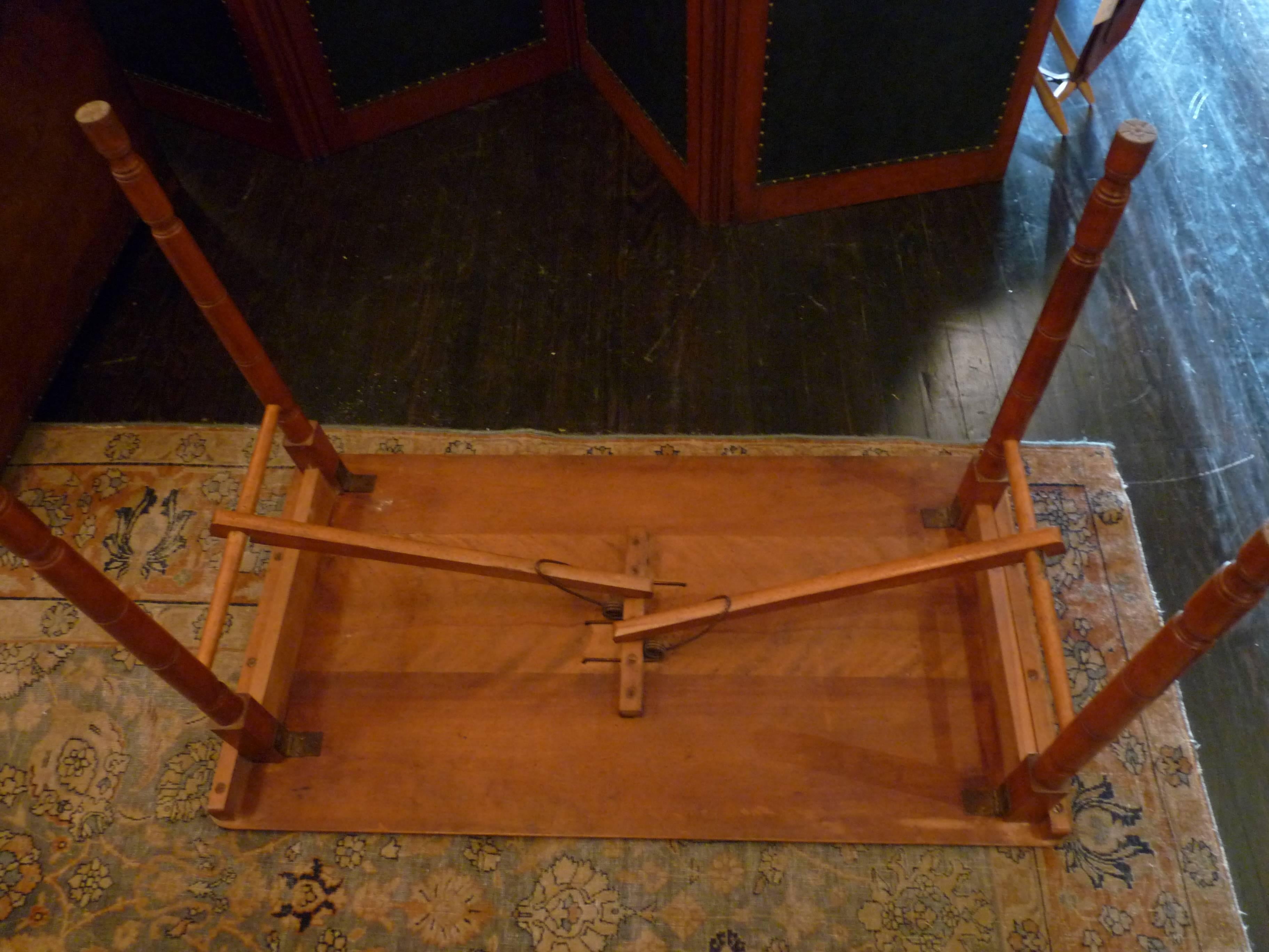19th Century Mahogany Folding Campaign Table For Sale