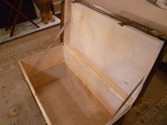 Brass Studded Leather Trunk