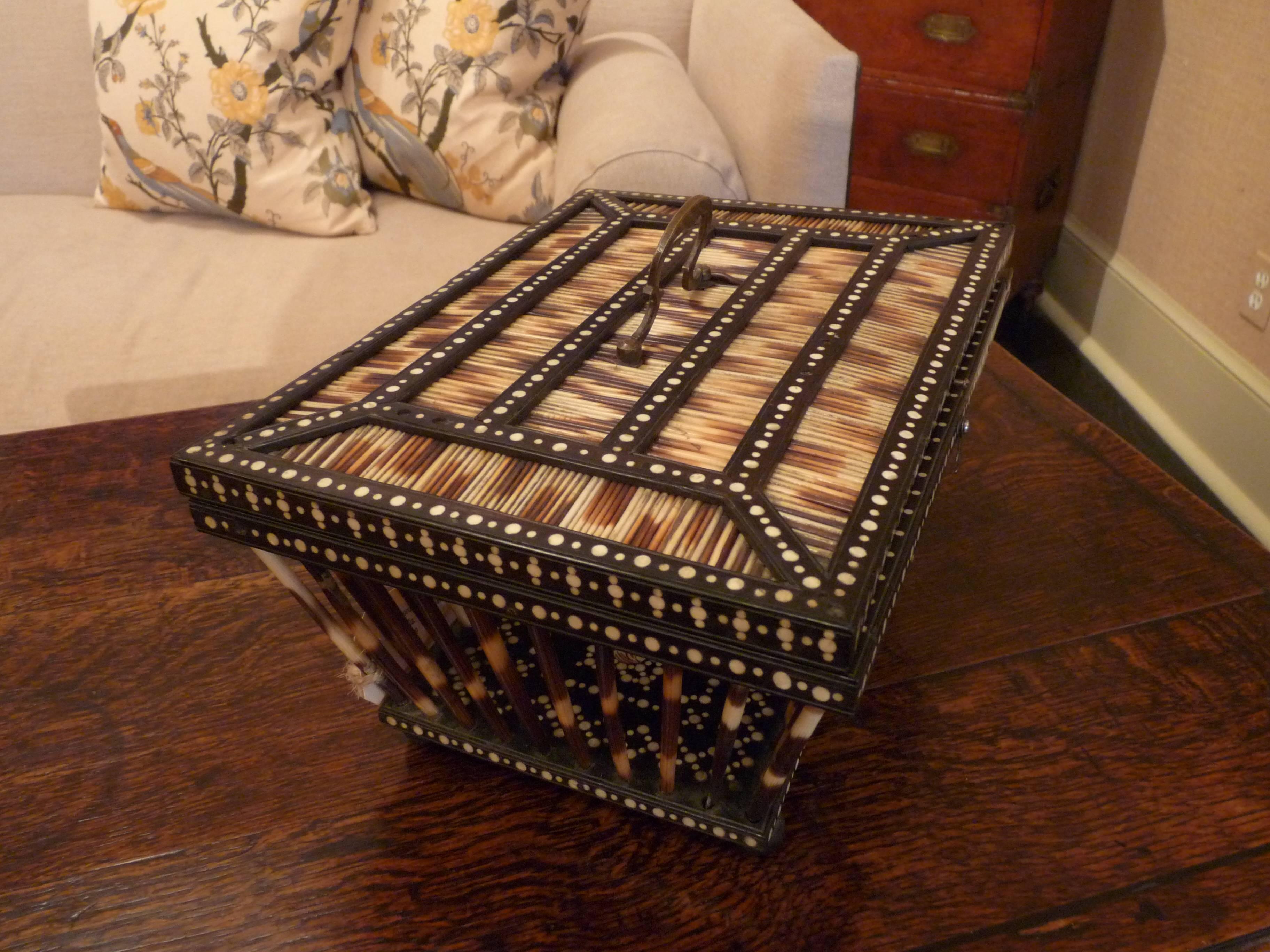 Indian Quill Basket Box For Sale