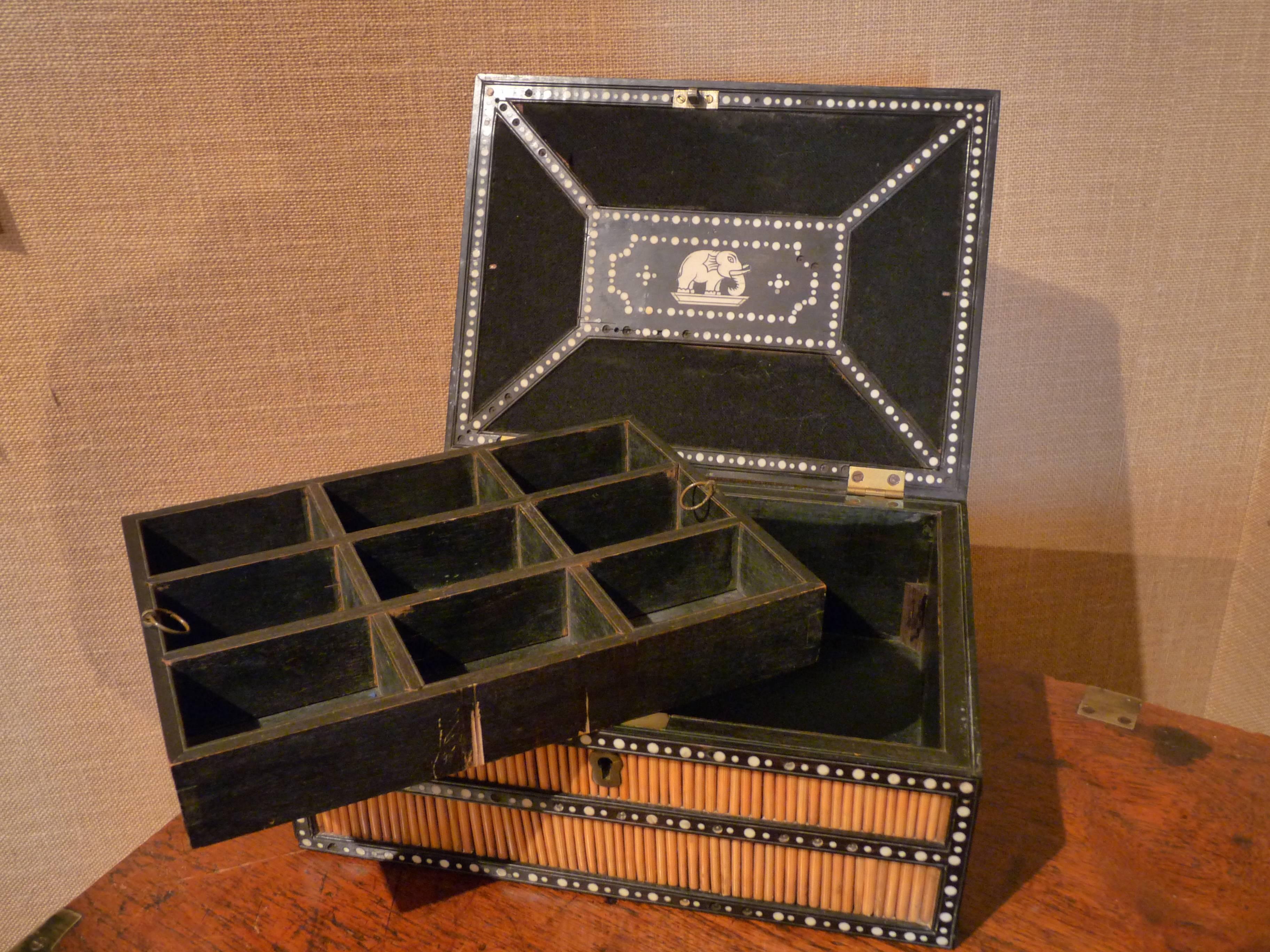 Indian Quill Box In Good Condition For Sale In Middleburg, VA