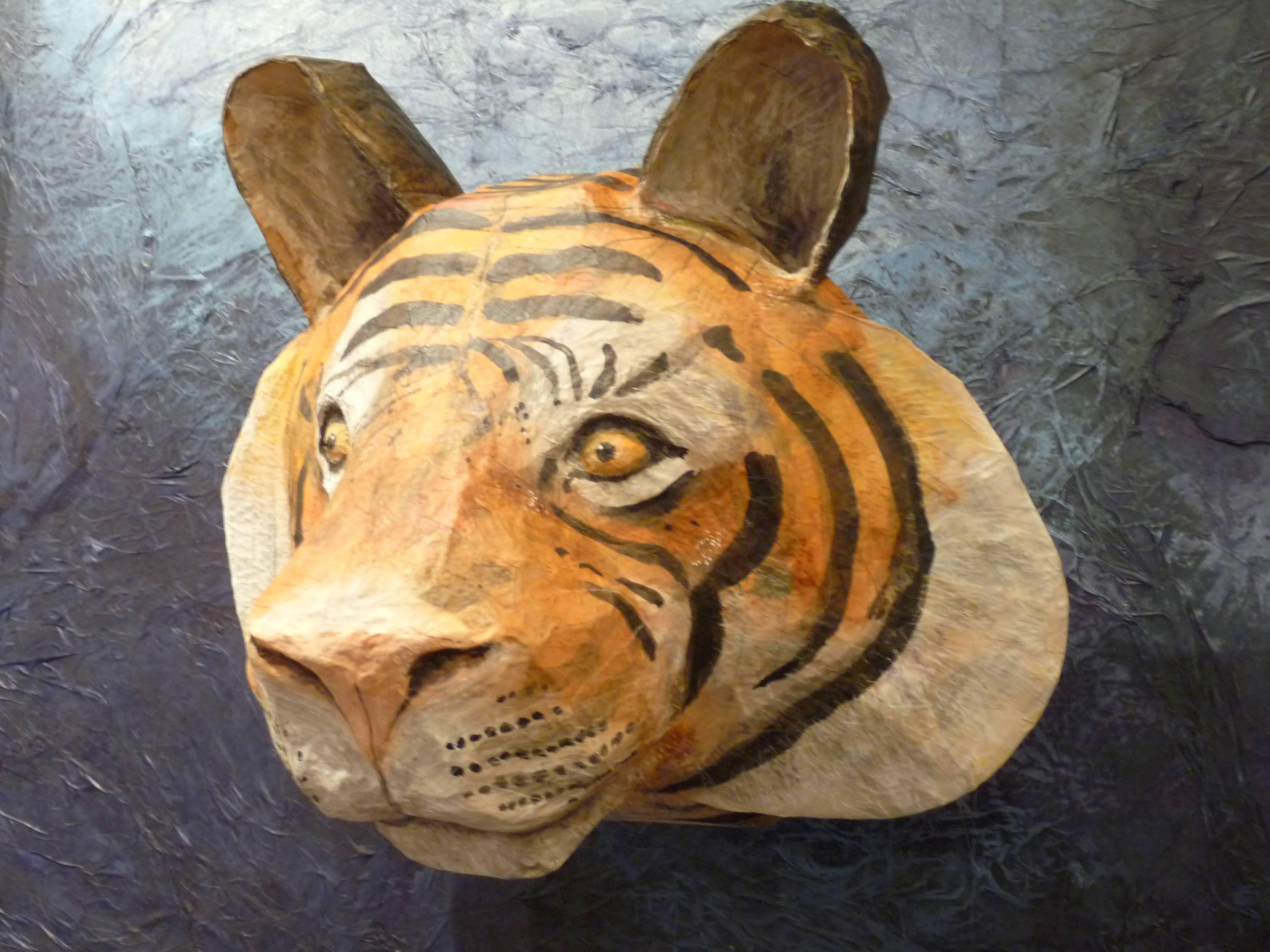 Contemporary Paper Mache Tiger For Sale