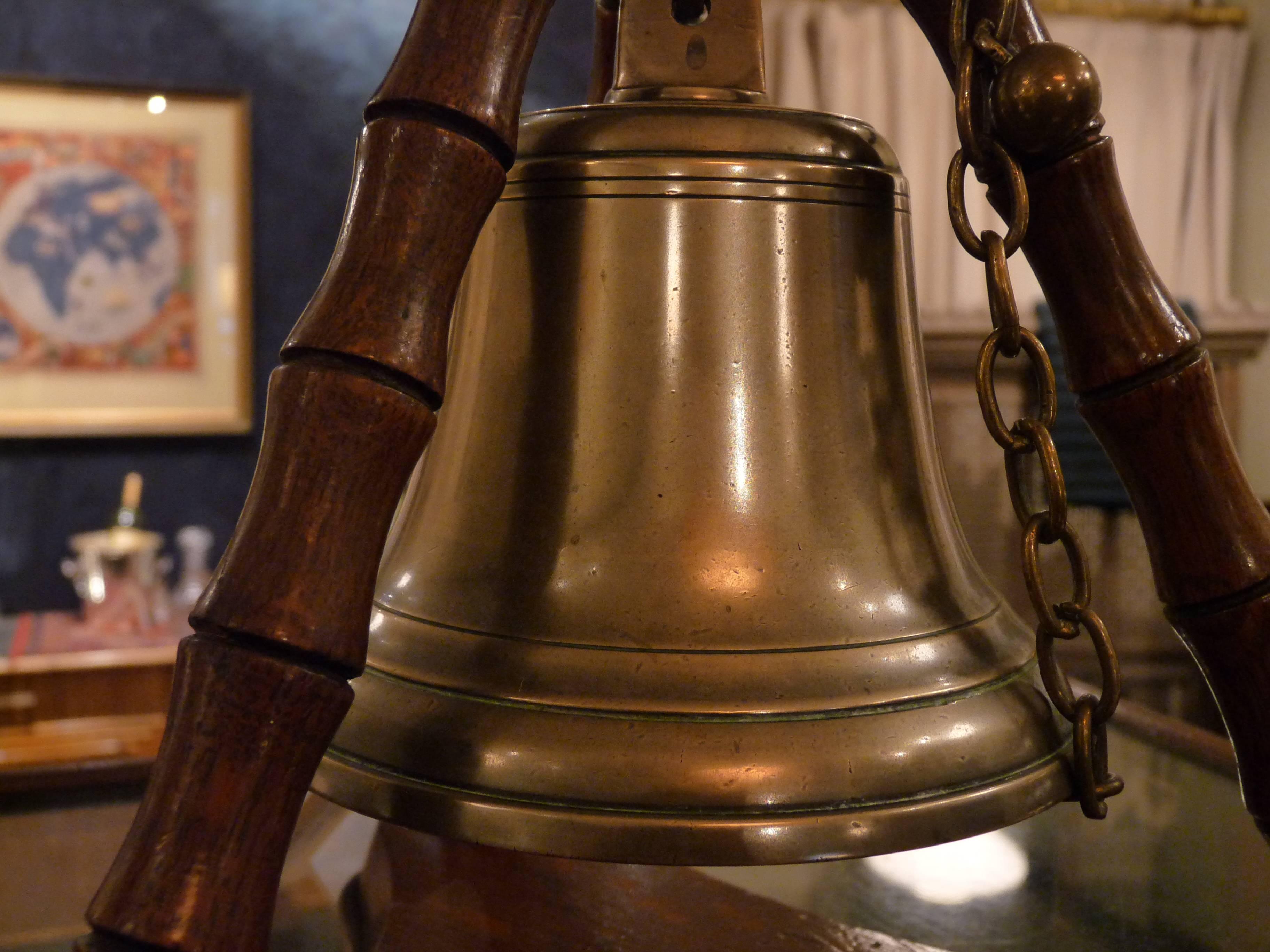 Faux Bamboo Bell In Good Condition For Sale In Middleburg, VA