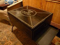 Studded Leather Deed Box