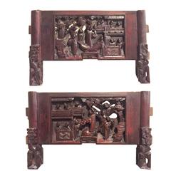 Pair of 19th Century Chinese Antique Carvings