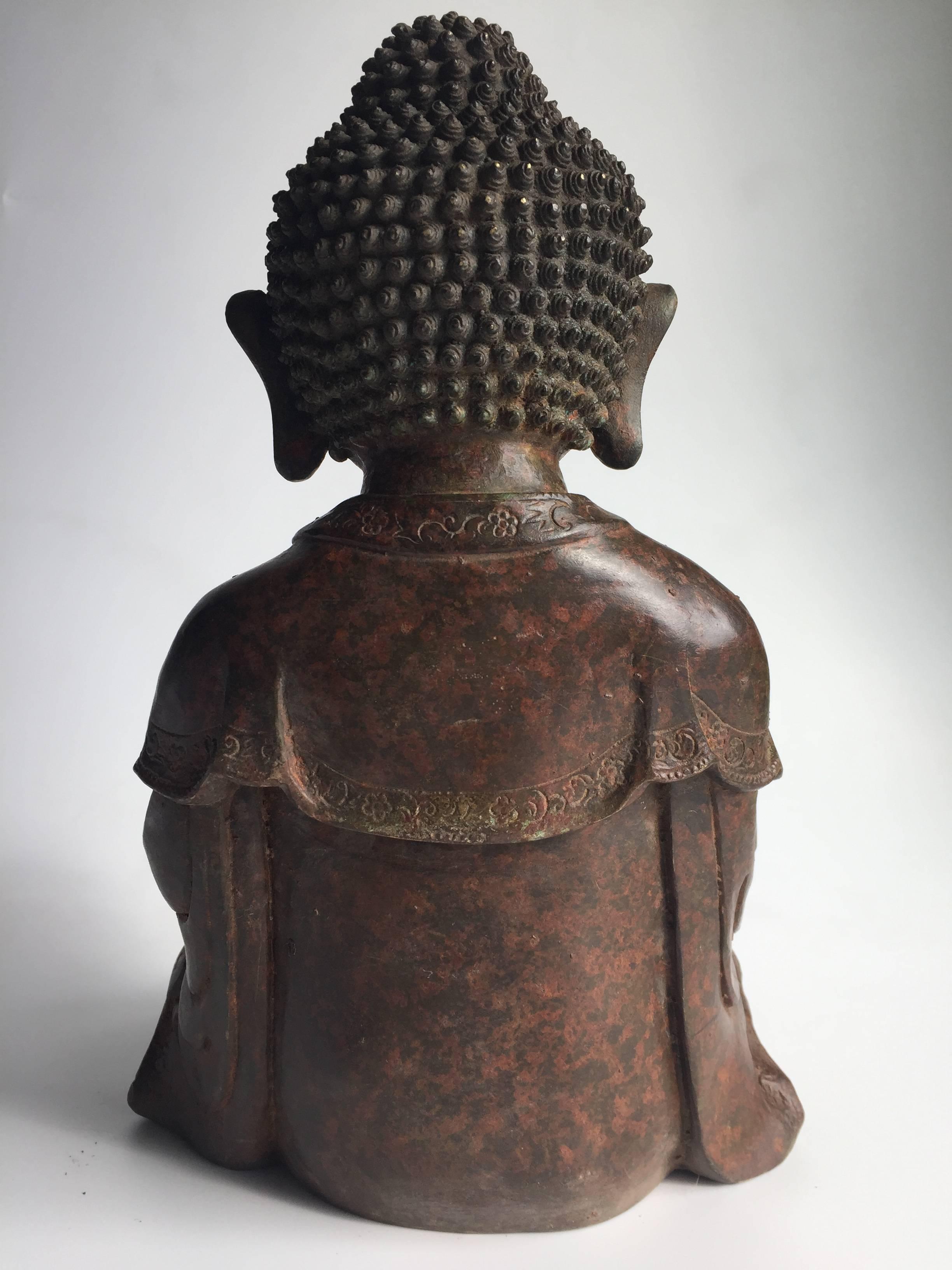 Antique Iron Buddha For Sale 2