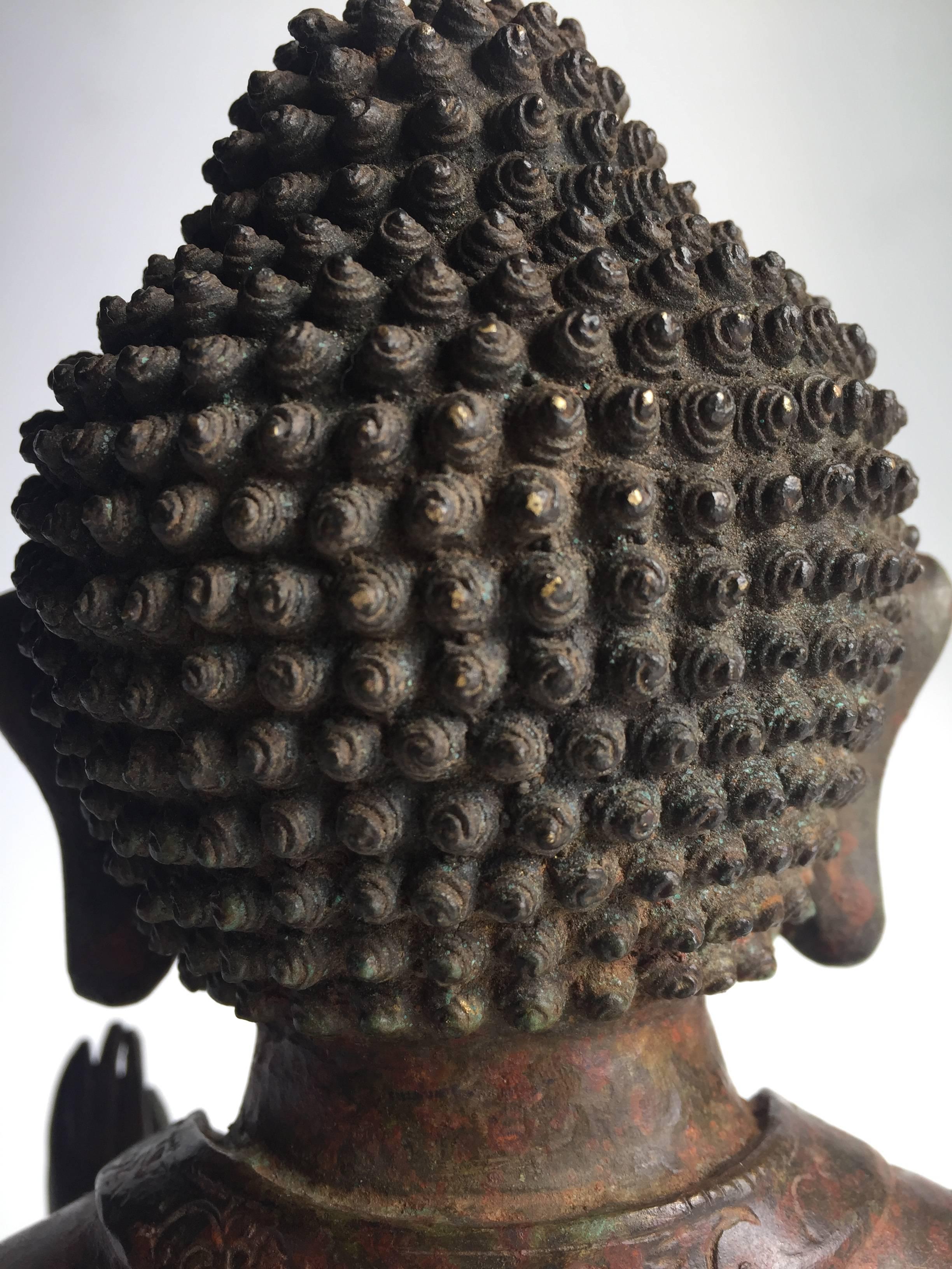 Antique Iron Buddha For Sale 5