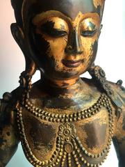 Large Gilt Bronze Tibetan Buddha Statue