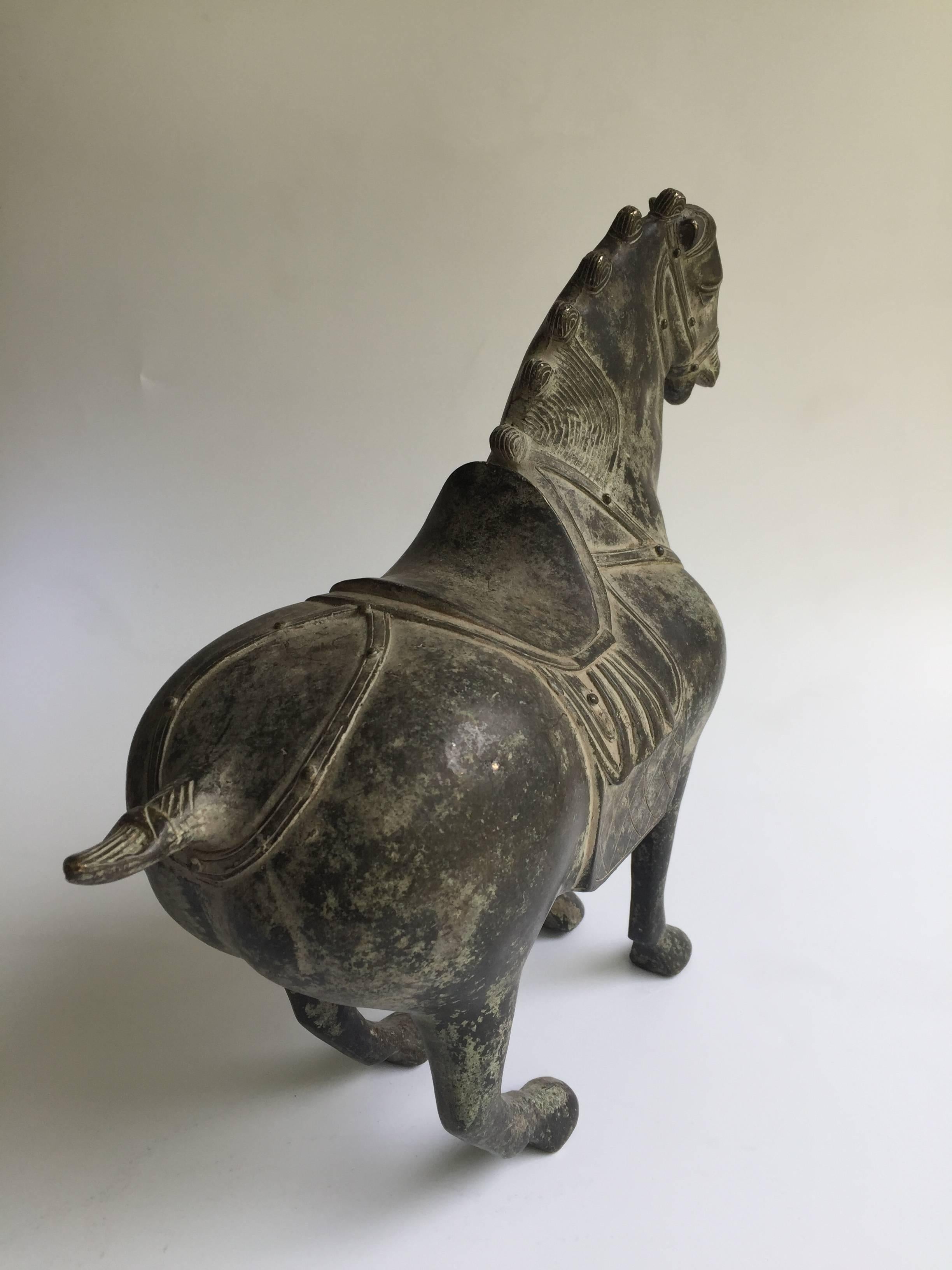 Chinese Antique Han Bronze Horse