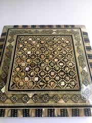 Mother-of-Pearl Square Box, Diamond Design