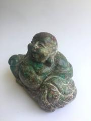 Stone Happy Buddha, Chrysocolla