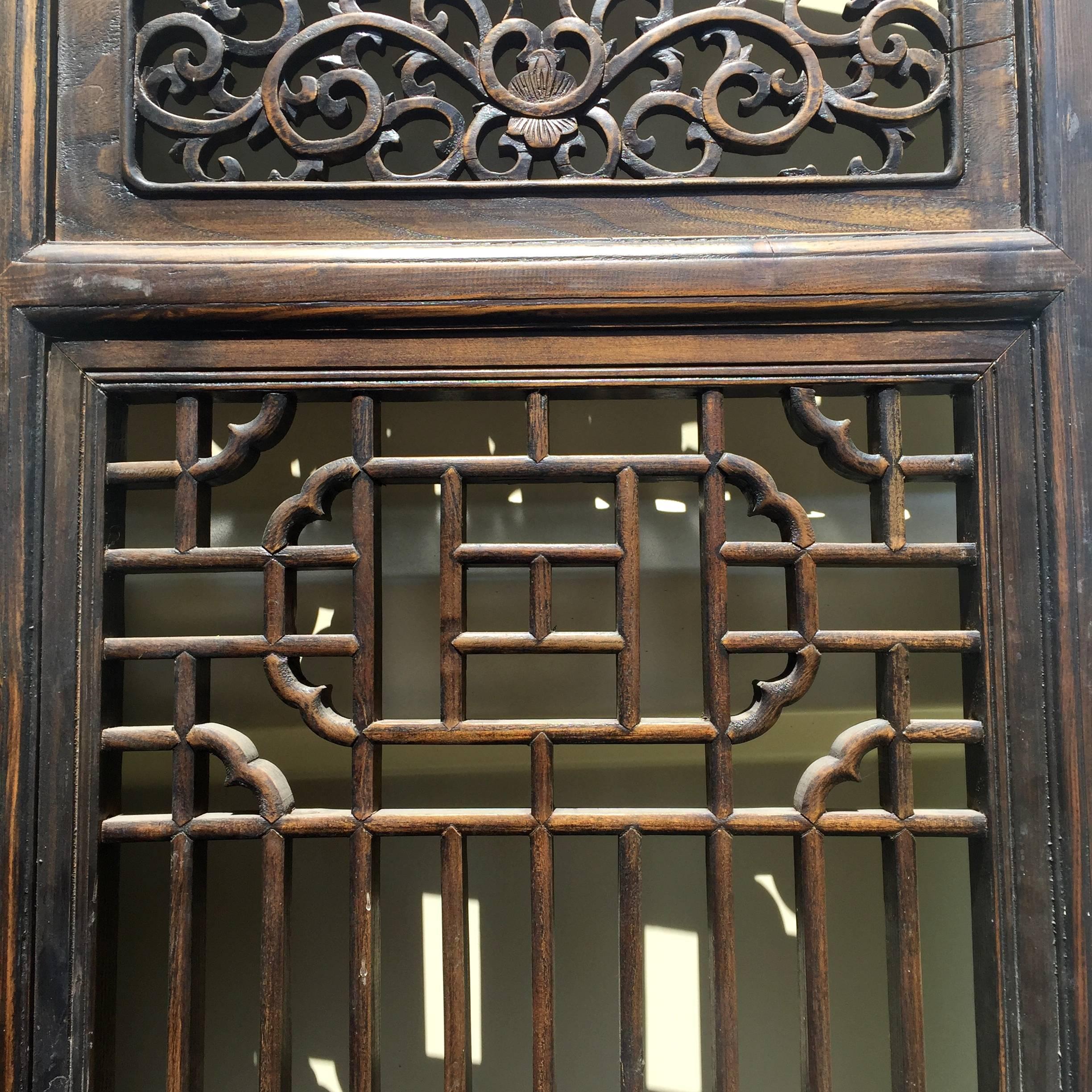Chinese Lattice Screen, 19th Century For Sale 4