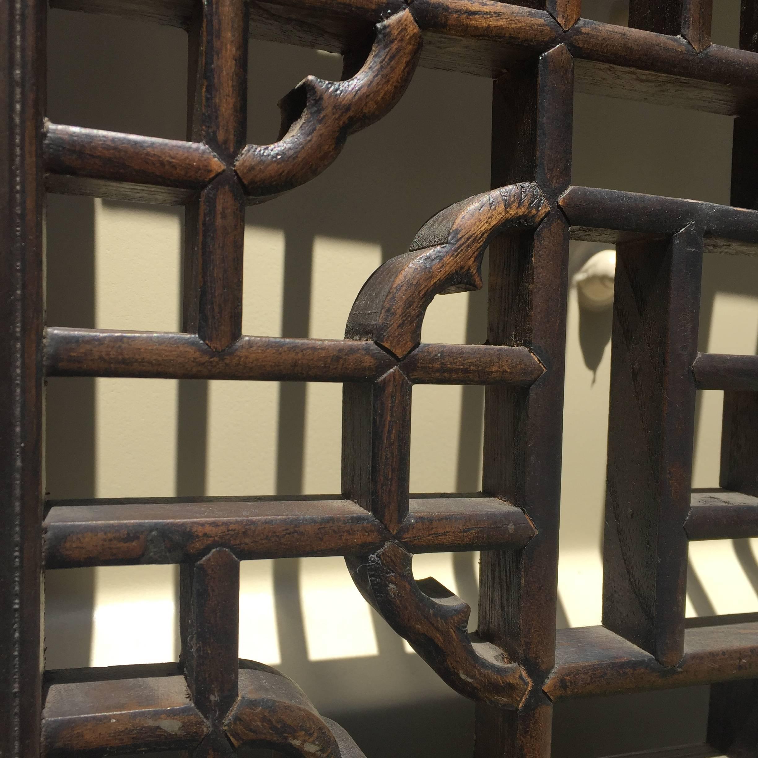 Chinese Lattice Screen, 19th Century For Sale 2