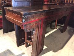 Long Narrow Table, Chinese Antique, Solid