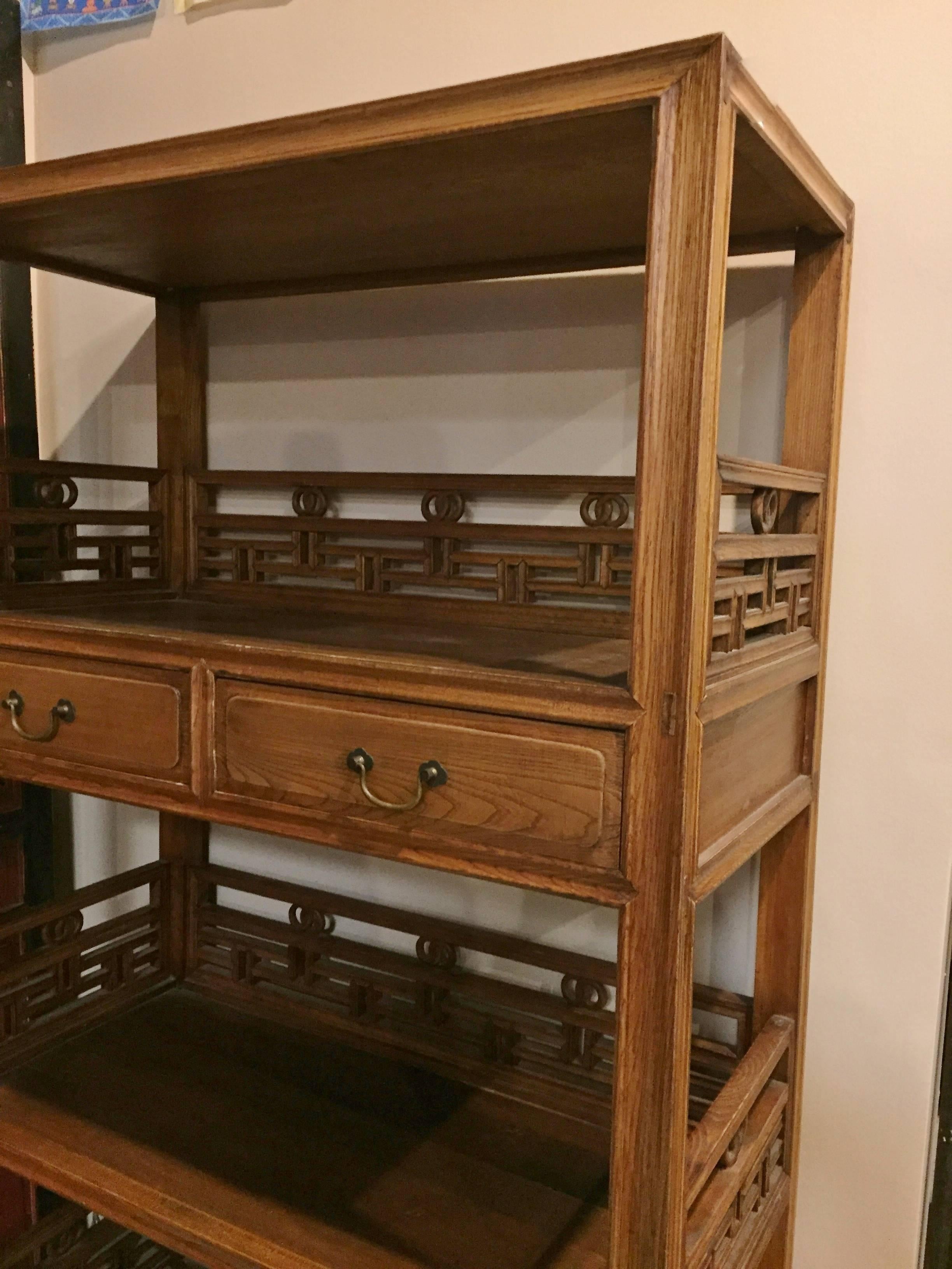 Bookcase, Pair of Chinese Bookcases or Display Cases For Sale 3